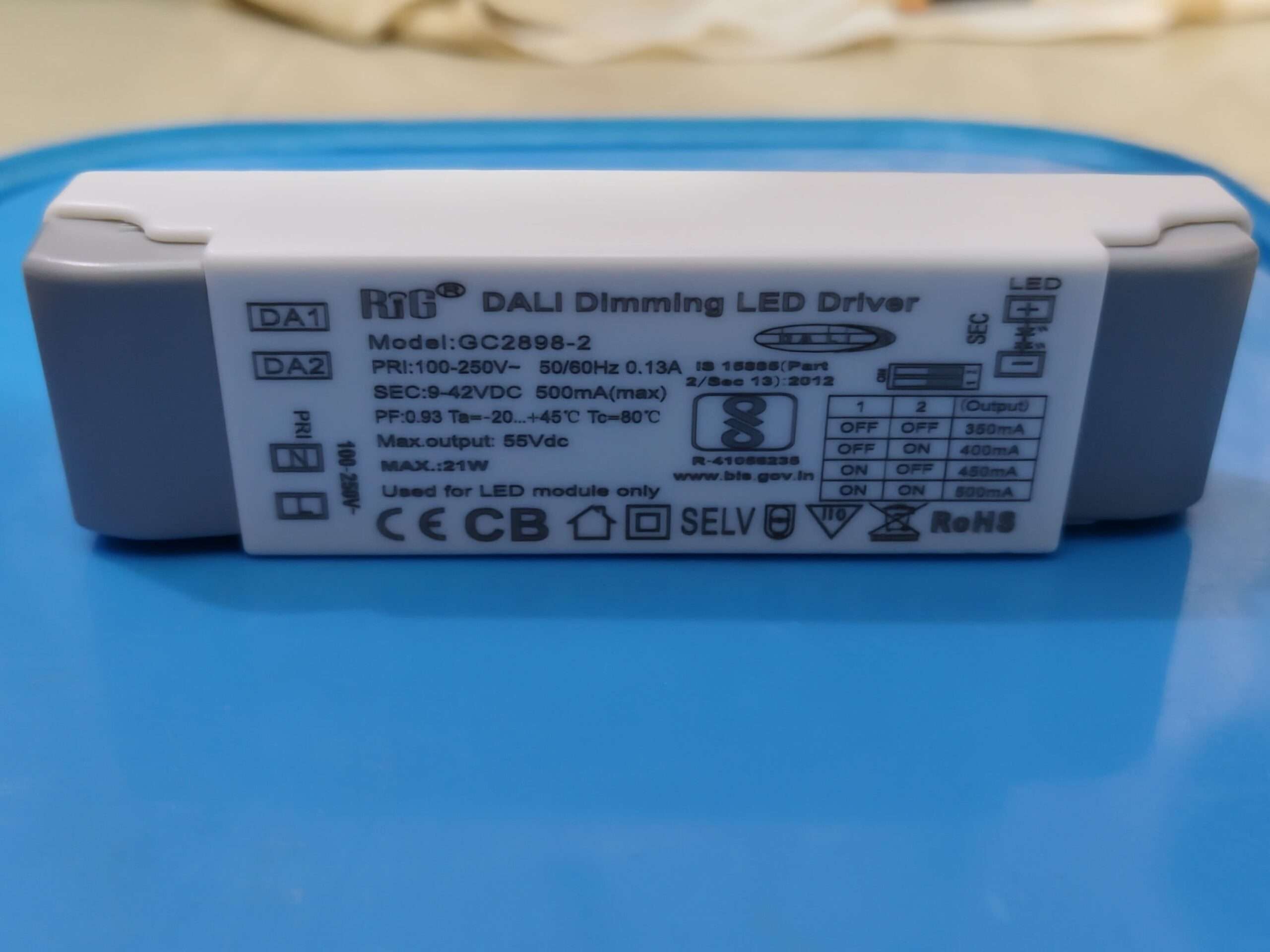 DALI 20W 500mA LED Driver – Intelligent Dimmable Control | Sarlux Electronics - Image 2