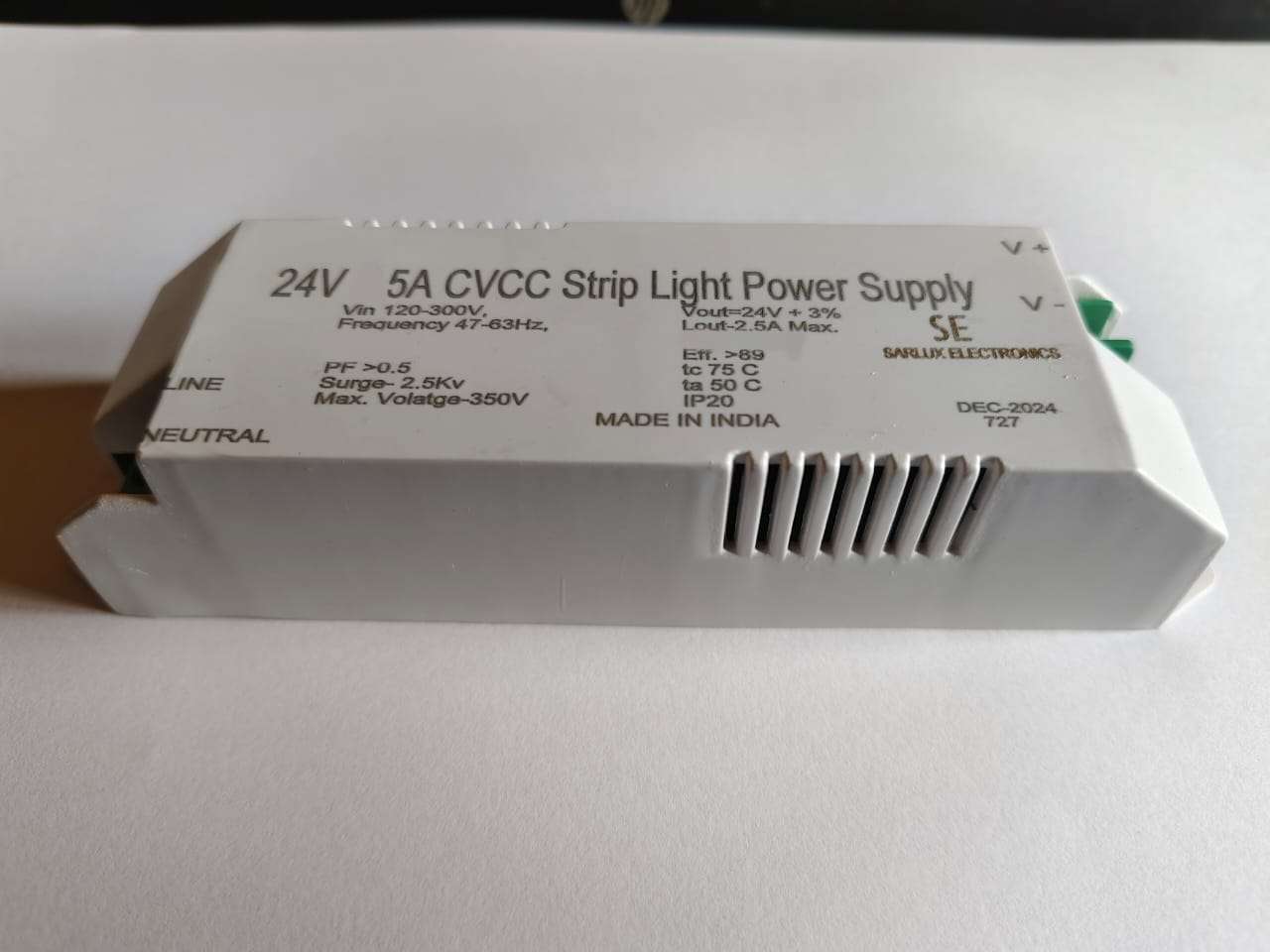 24V 5A Led Driver Sarlux Electronics - Image 3