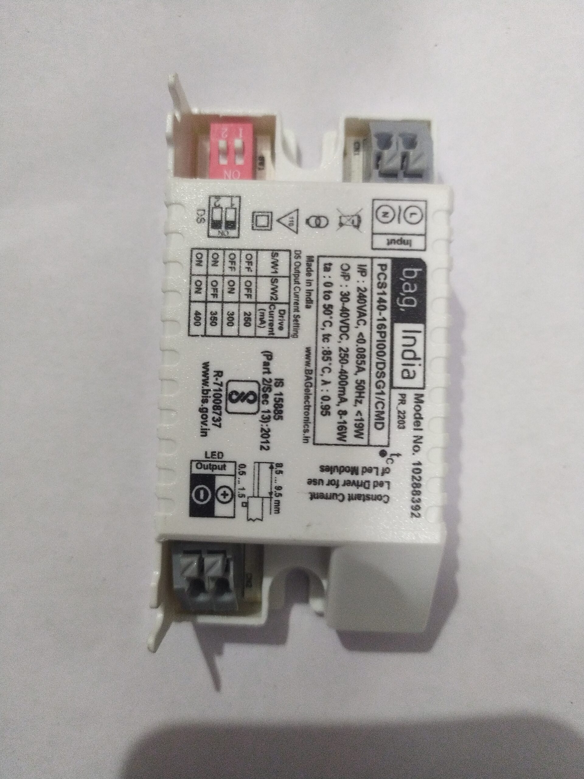 Bag Led Driver 12 to 18W  (250 mA to 400mA)