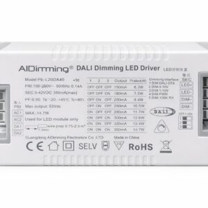 AiDimming DALI Dimming LED Driver 150-350mA / 14 w