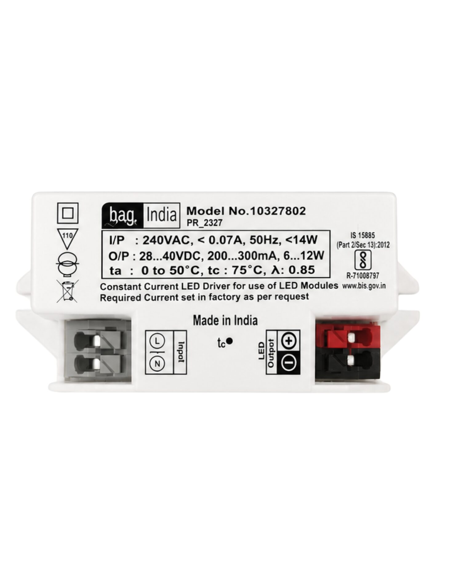 CONSTANT CURRENT LED DRIVER 200-300MA BAG