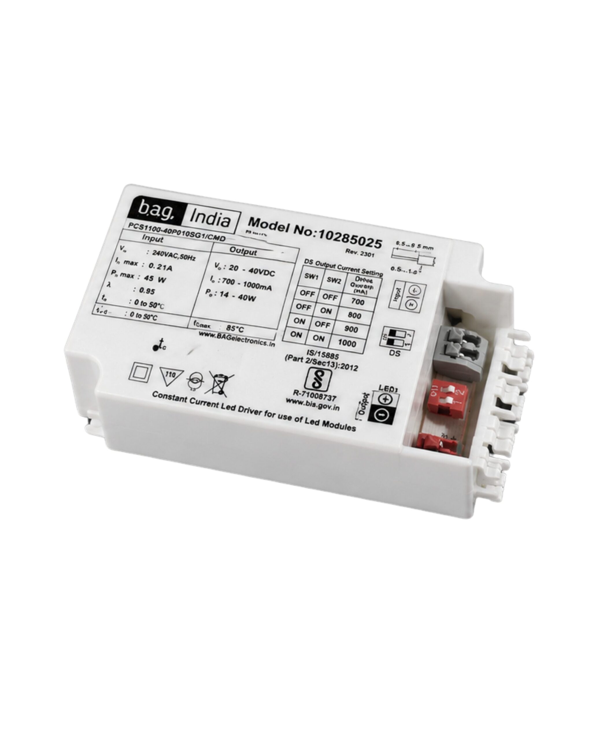 Constant Current 700-1000MA Bag Led Driver