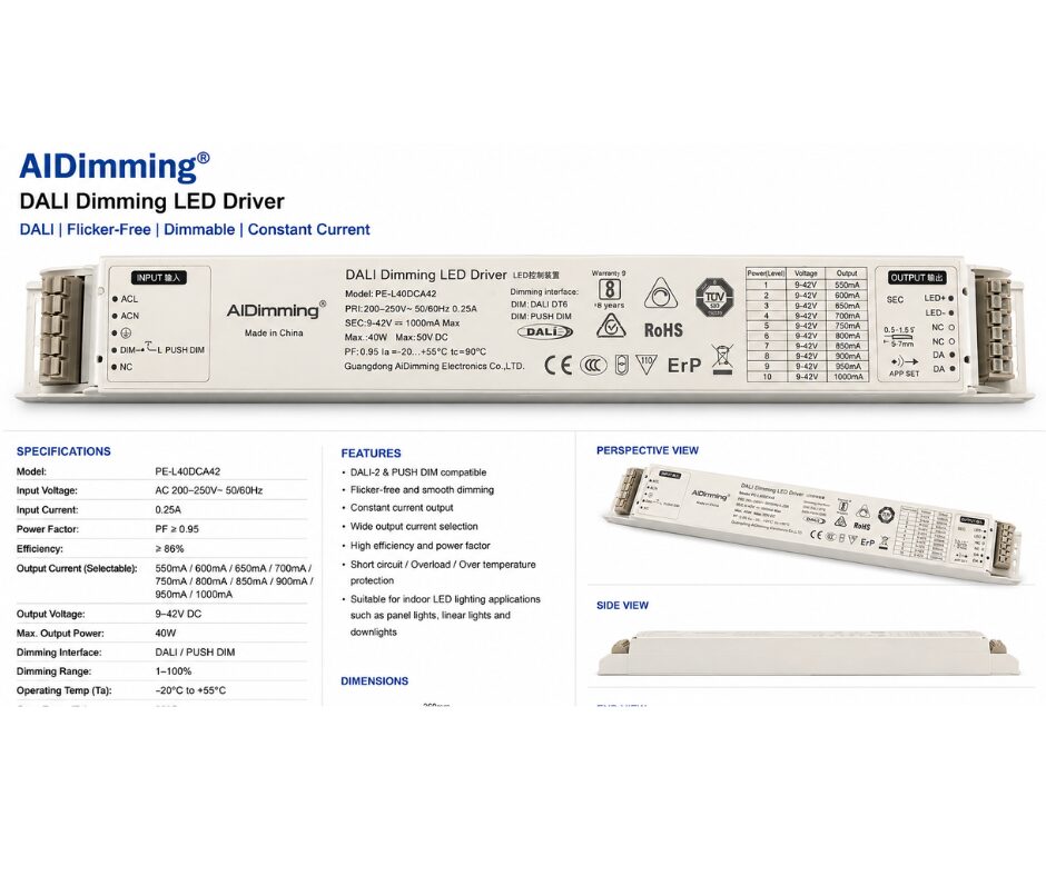 Dali Dimming Driver DT- 6 40w