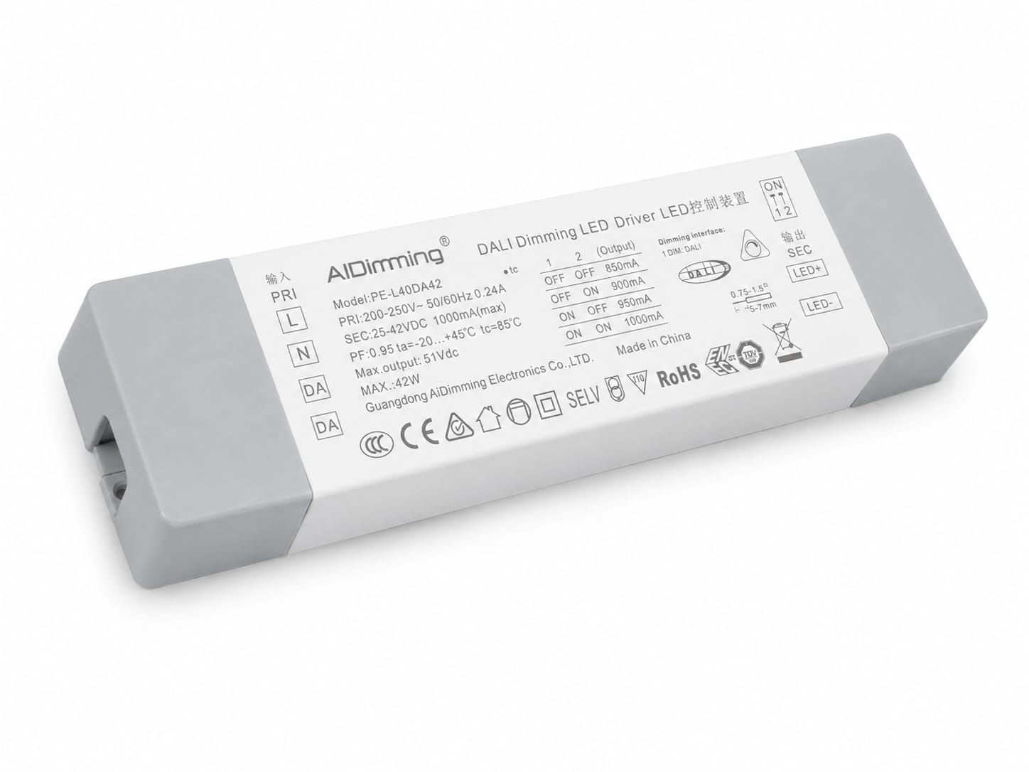 Dali Dimming DT6 Led Driver 1000mA 42W