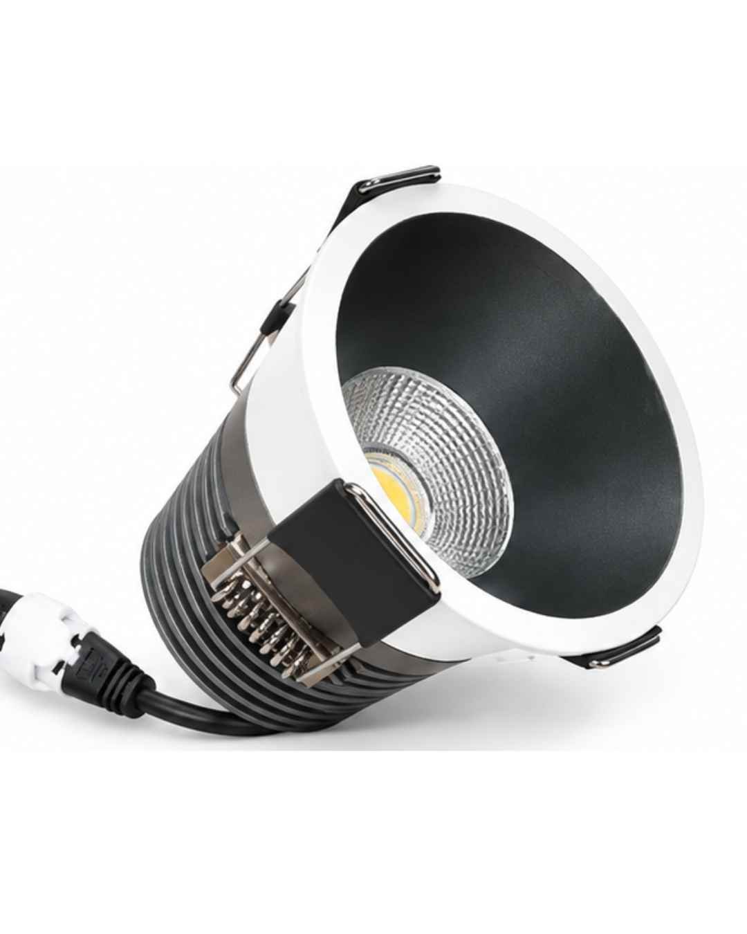 12W Tunable LED COB Downlight – Black Reflector